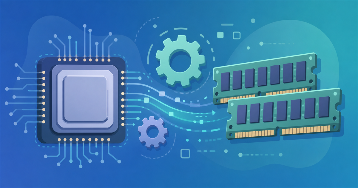 VRを支えるCPUとメモリ（RAM）のイメージ
