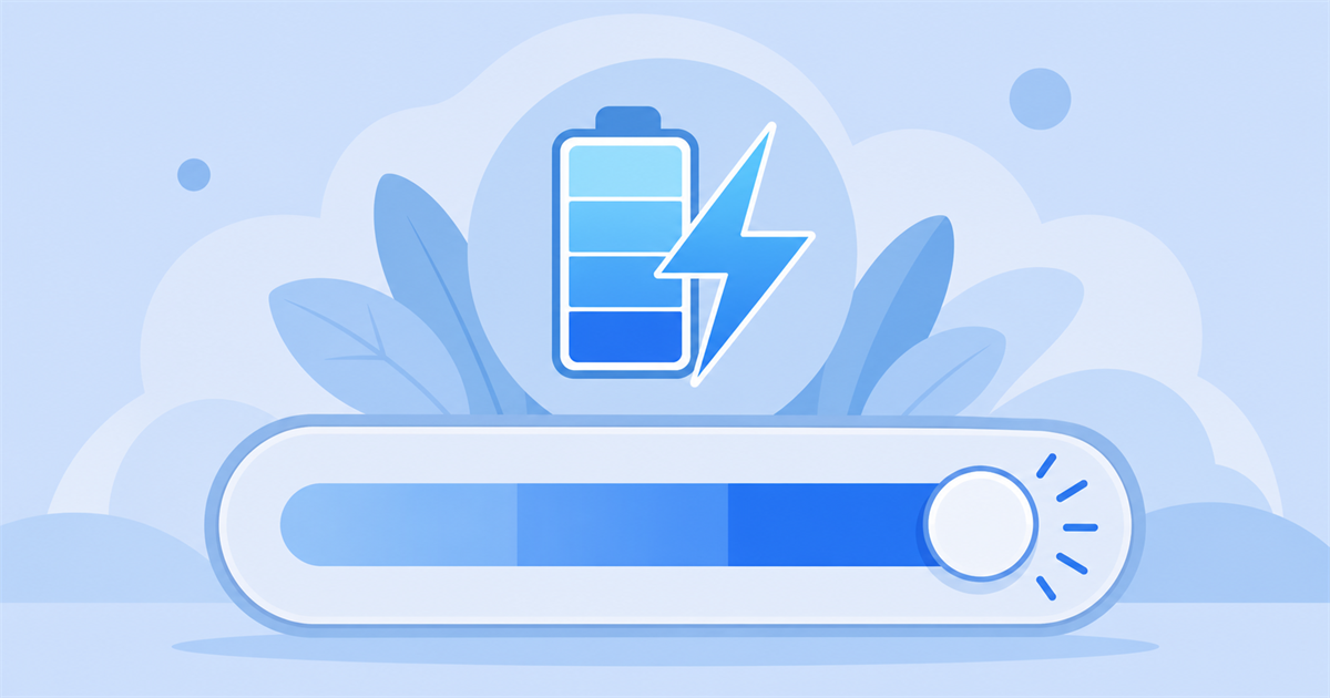 電源プランを最適なパフォーマンスに設定するイメージ