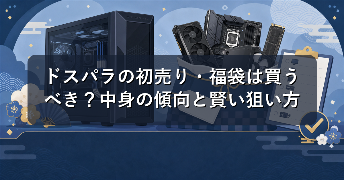 ドスパラの初売り・福袋は買うべき?中身の傾向と賢い狙い方を徹底解説