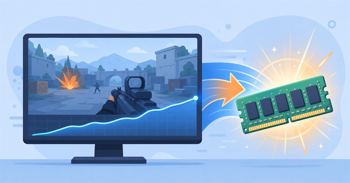 2枚差しでゲームのfpsが安定するイメージ