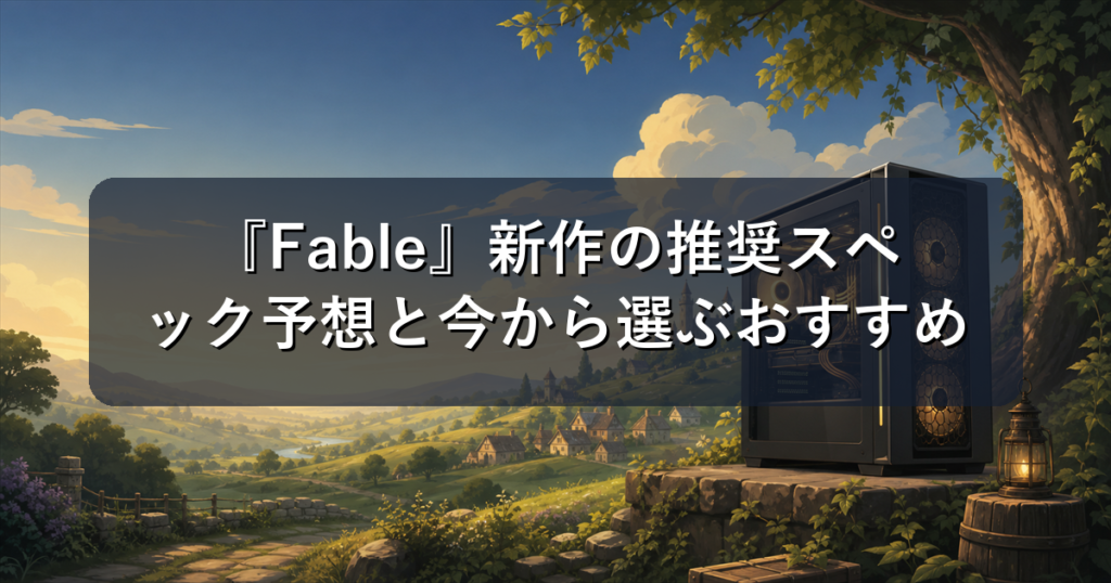 『Fable』新作の推奨スペック予想と今から選ぶおすすめゲーミングPC