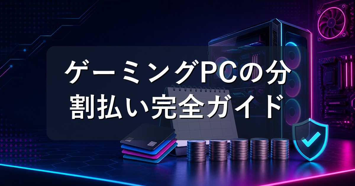 ゲーミングPCの分割払い完全ガイド|手数料0円の仕組み・月々の目安・賢い買い方を解説