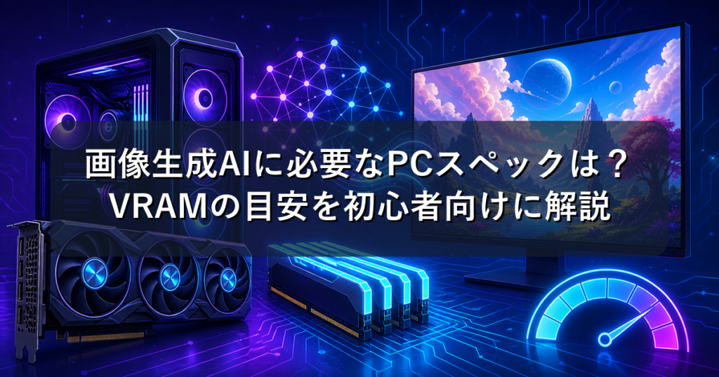 画像生成AIに必要なPCスペックは？VRAMの目安を初心者向けに解説