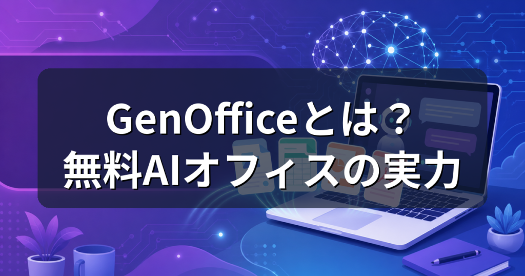 GenOfficeとは？無料AIオフィスの実力とWord互換を解説