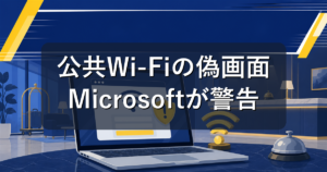 公共Wi-Fiの偽ログイン画面に注意|Microsoftが警告した手口と対策