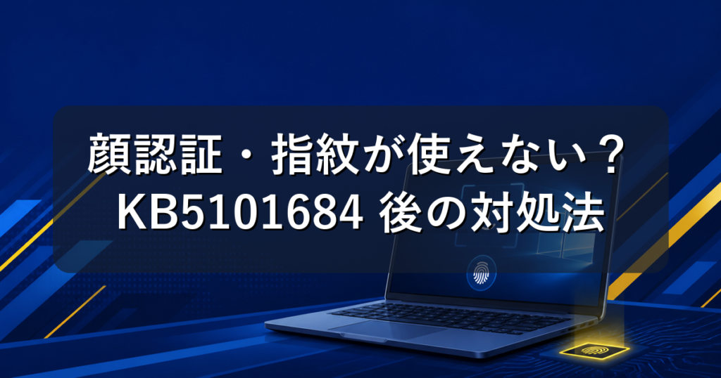Windows 11の顔認証・指紋認証が使えない？KB5101684後の対処法