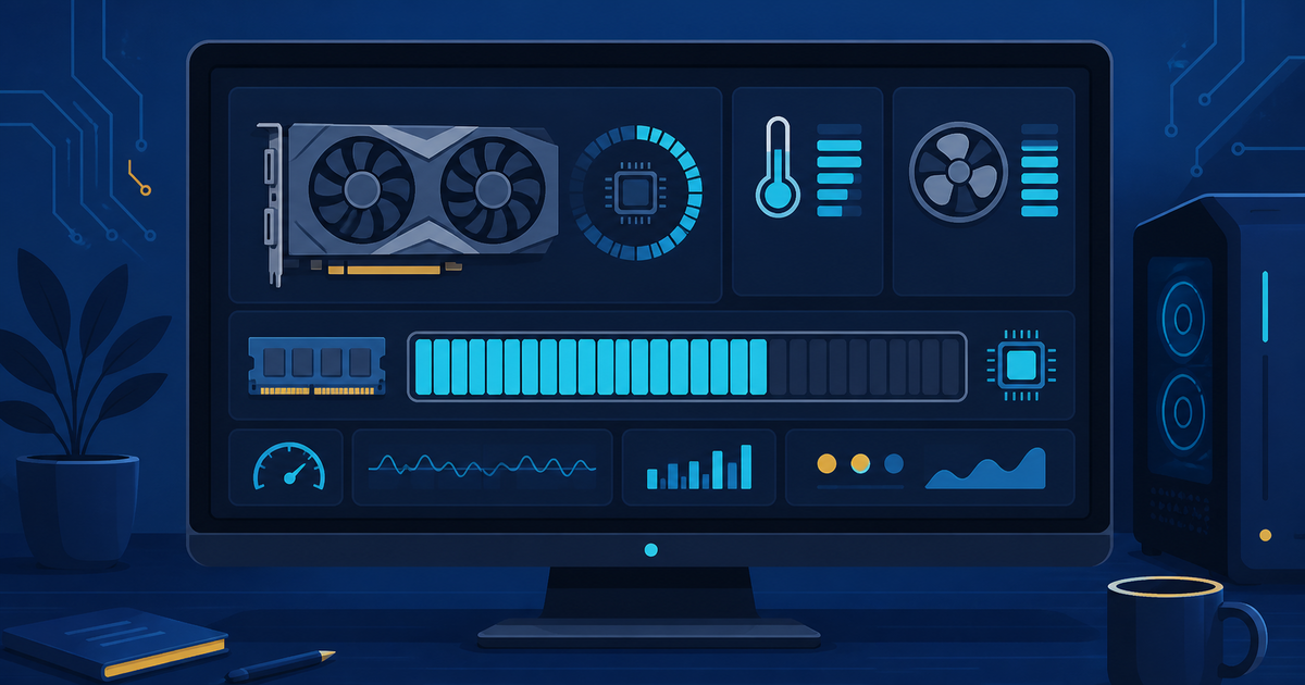 パソコンのVRAM容量を画面で確認しているイメージ