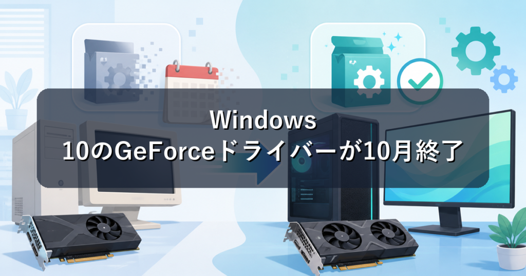Windows 10のGeForceドライバーが10月終了｜今すべき対処法
