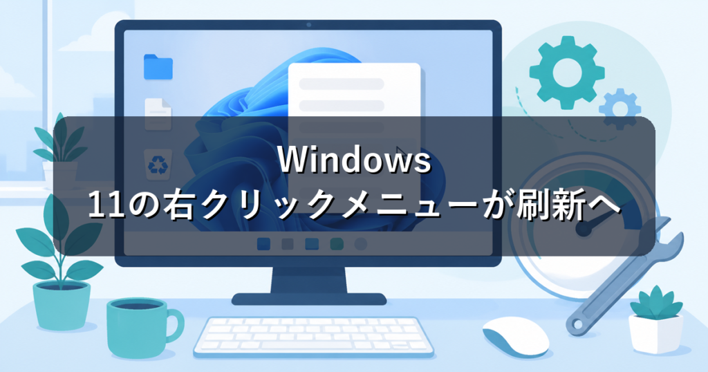 Windows 11の右クリックメニューが刷新へ｜遅い原因と今できる対処法