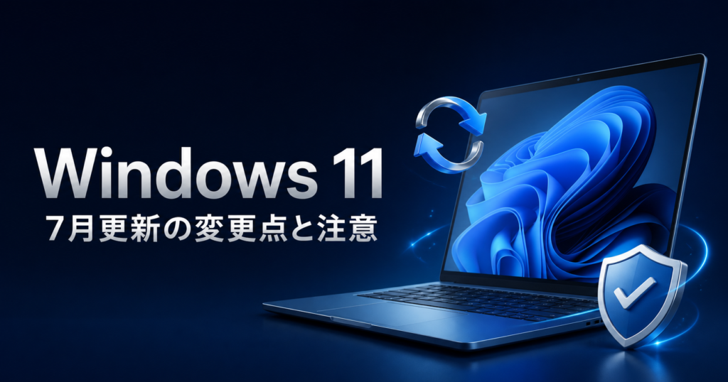 Windows 11。7月更新の変更点と注意