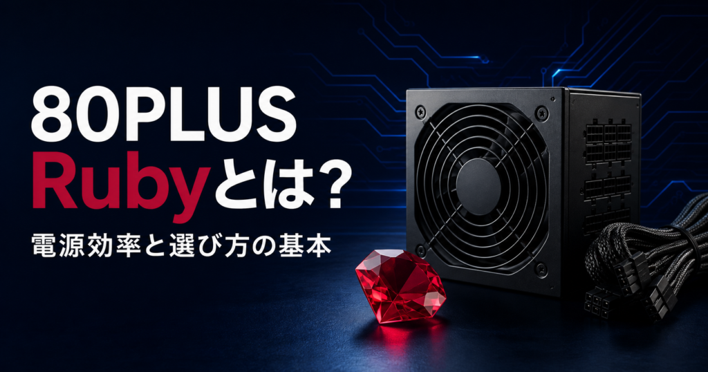 80PLUS Rubyとは？。電源効率と選び方の基本