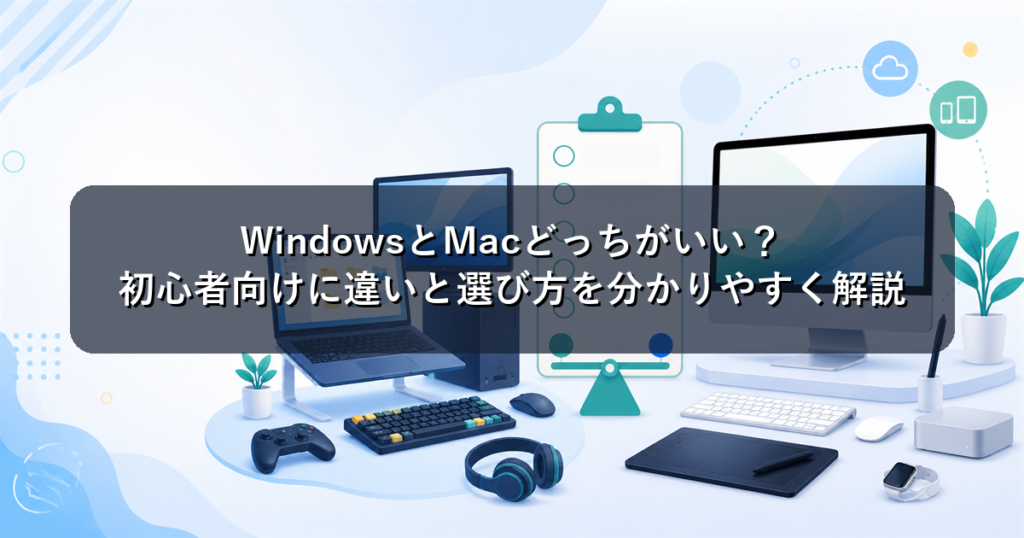 WindowsとMacどっちがいい？初心者向けに違いと選び方を分かりやすく解説