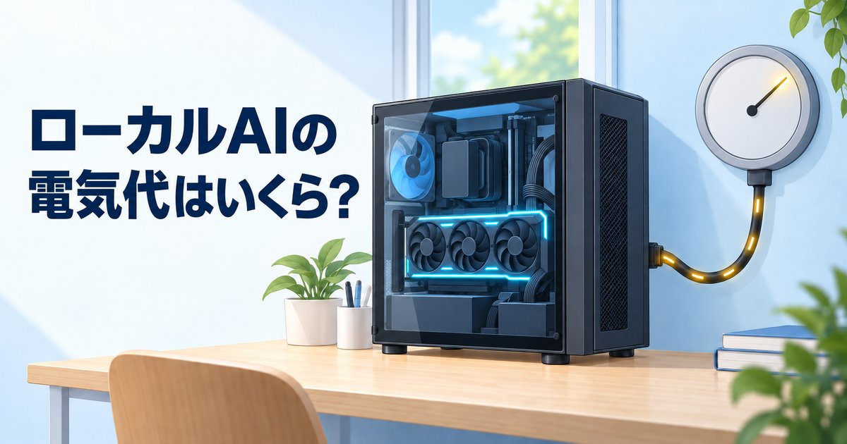 ローカルAIの電気代はいくら?GPU別の月額目安と抑えるコツを解説
