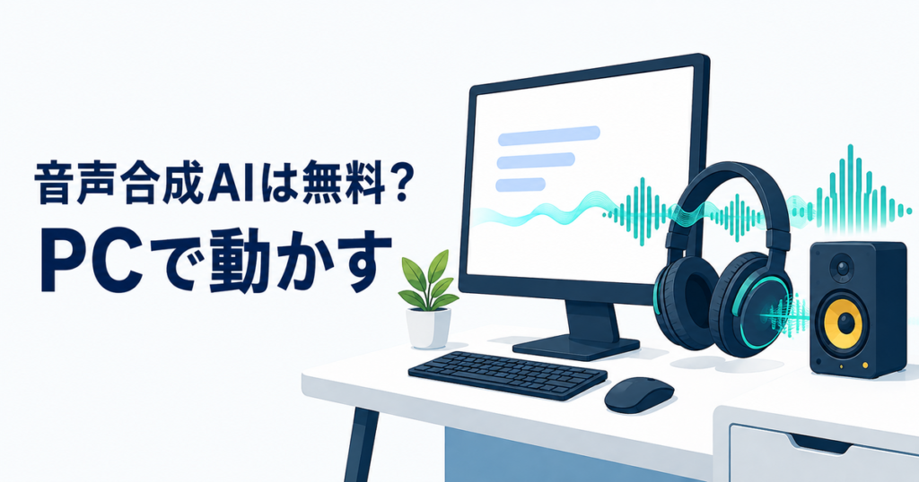 音声合成AIは無料で使える？PCで動かす方法・商用利用と必要スペック