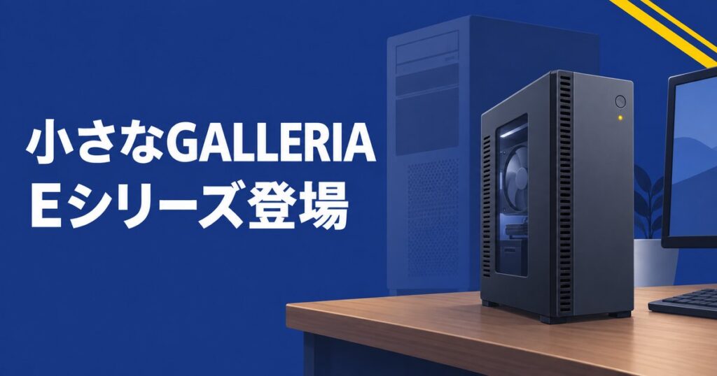 GALLERIA Eシリーズは買い？小型PCの価格・冷却・注意点を解説