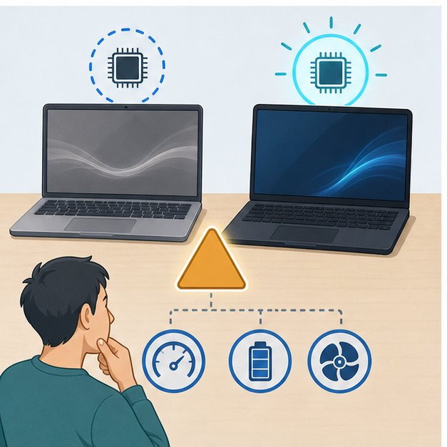 Copilot+ PCの確認手順を表すイメージ