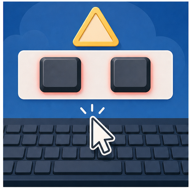 アンダーバーの打ち方の確認手順を表すイメージ