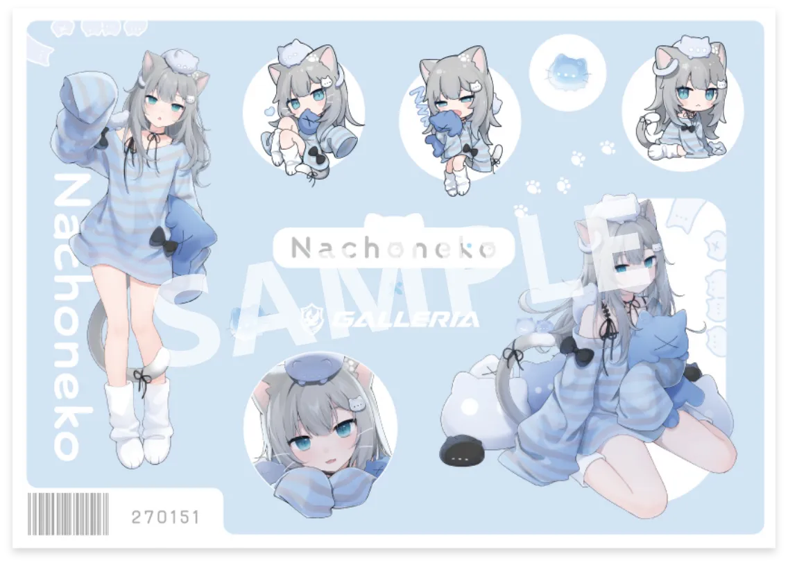 Nachonekoコラボモデルの購入特典A4ステッカー