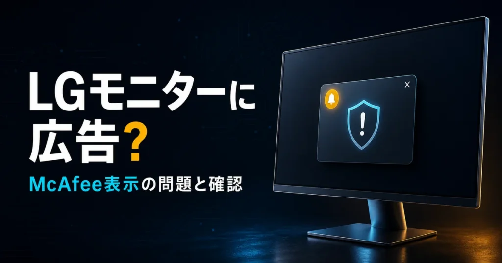 LGモニターのMcAfee広告問題とは？Microsoftの対応と確認方法