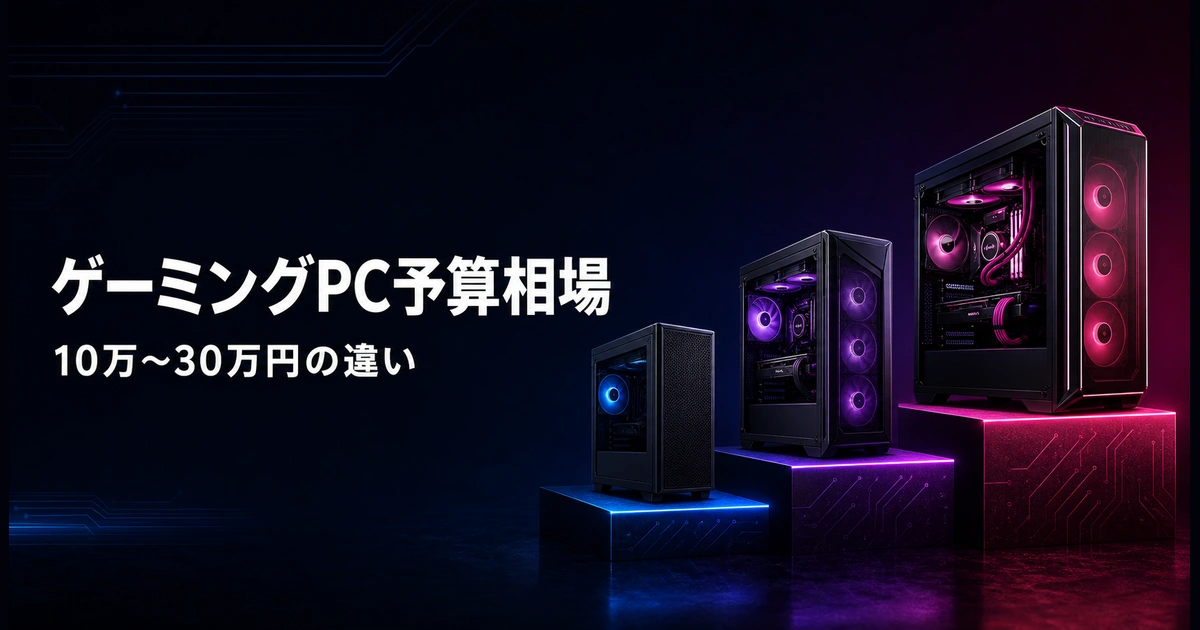 ゲーミングPCの予算相場はいくら?10万・15万・20万・30万円でできることを解説