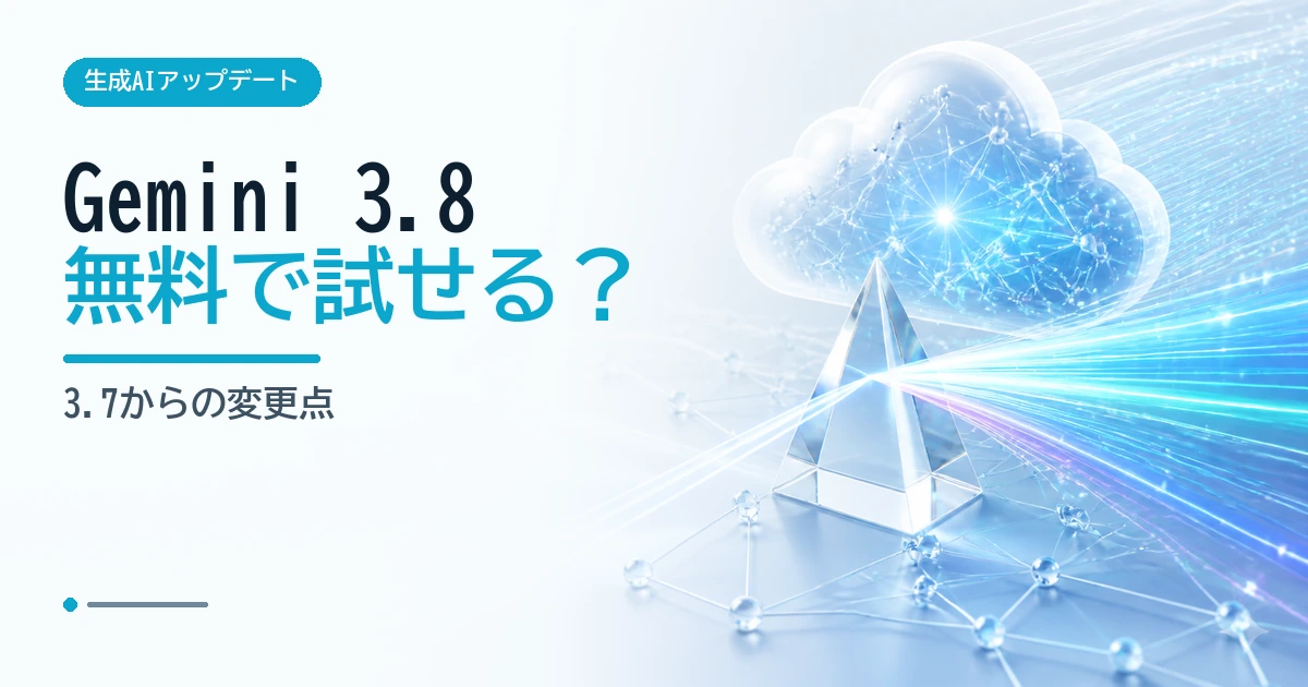 抽象的なクラウドAIと光のネットワークでGemini 3.8 Flashの変更点を表したイメージ