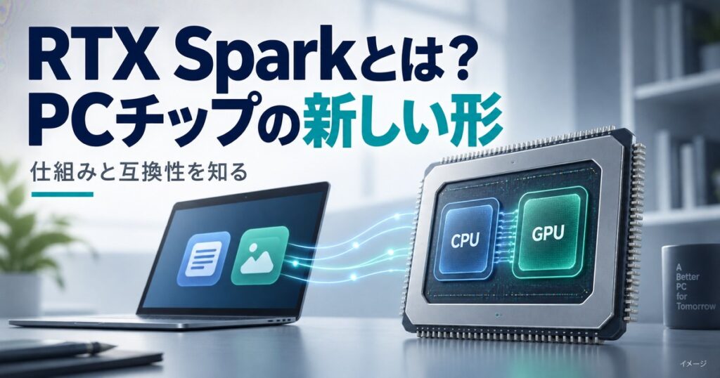 CPUとGPUをまとめるPCチップの仕組みと互換性を考えるRTX Sparkの概念イメージ