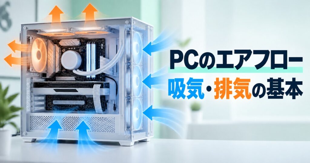 エアフローとは？ケースファンの向き・数で冷却を最適化する方法の記事用イメージ