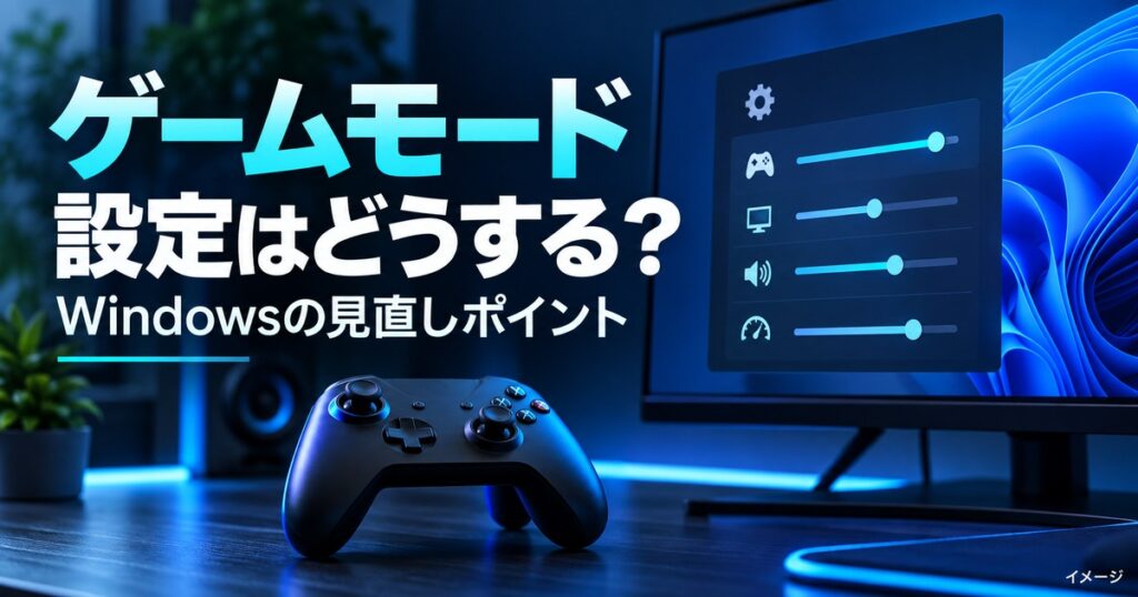 WindowsのゲームモードとゲーミングPC最適化設定10選の記事用イメージ