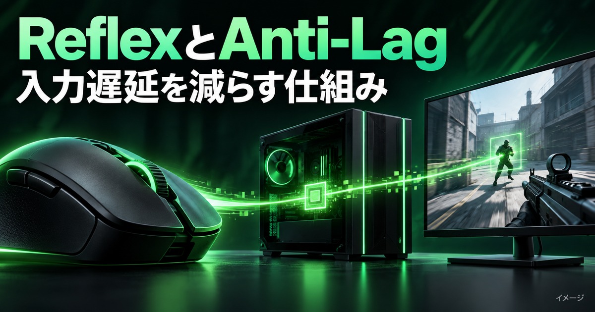 NVIDIA Reflex・AMD Anti-Lagとは？入力遅延を減らす仕組みを解説の記事用イメージ