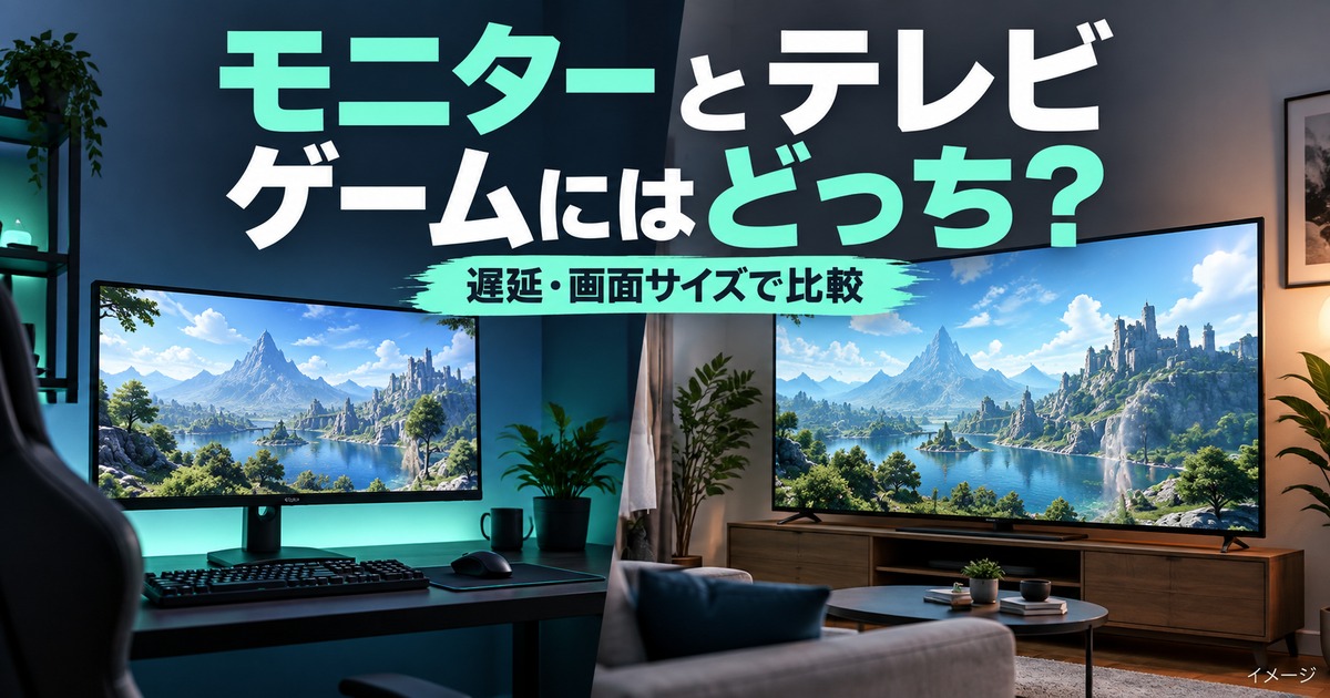 ゲーミングモニターとテレビの違い|PCゲームにテレビを使ってもいい?の記事用イメージ