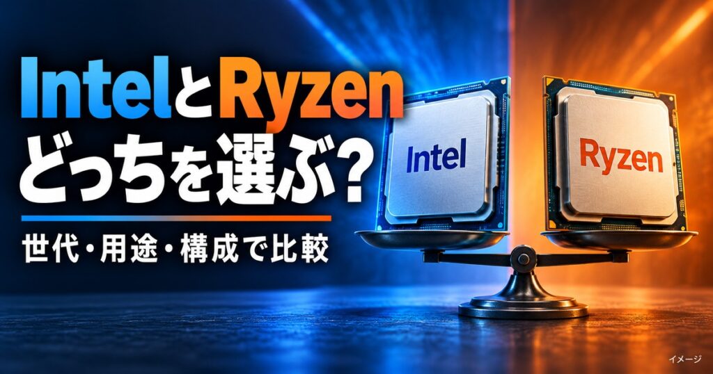 IntelとAMD Ryzenどっち？CPU性能比較で初心者が見るべきポイントの記事用イメージ