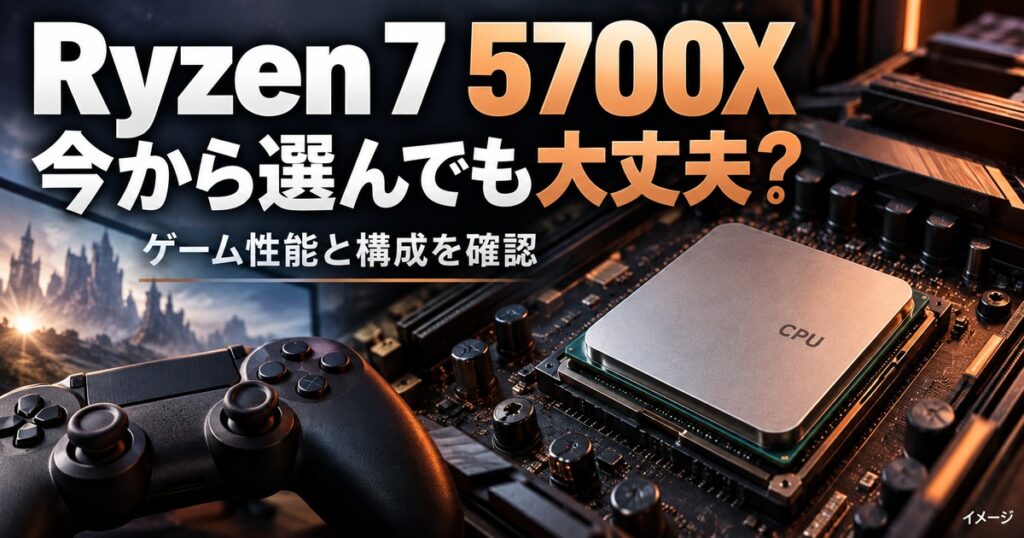 Ryzen 7 5700Xのゲーム性能を解説｜今から買っても現役で使える？の記事用イメージ