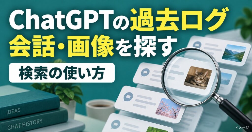 ChatGPTの検索機能とは？過去の会話や画像・ファイルを探す方法の記事用イメージ