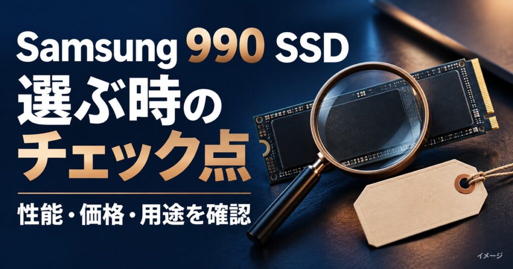 Samsung 990 SSDが国内発売｜性能・価格とゲームPCでの選び方を解説の記事用イメージ