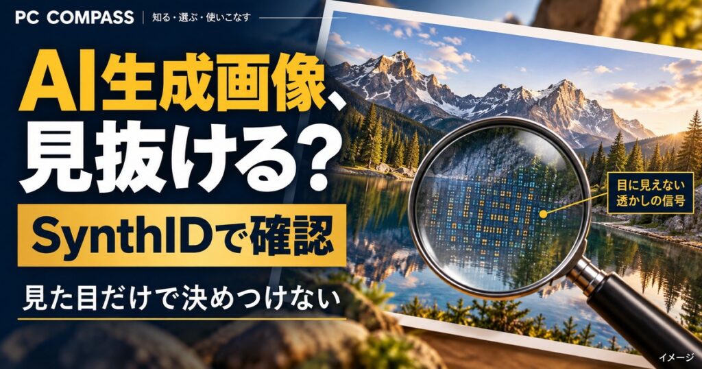 AI生成画像の見分け方は？電子透かしSynthIDで確認する手順を解説の記事用イメージ
