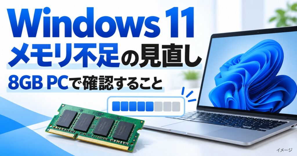 Windows 11のメモリ使用量が減る？8GB PCが快適になる最適化を解説の記事用イメージ