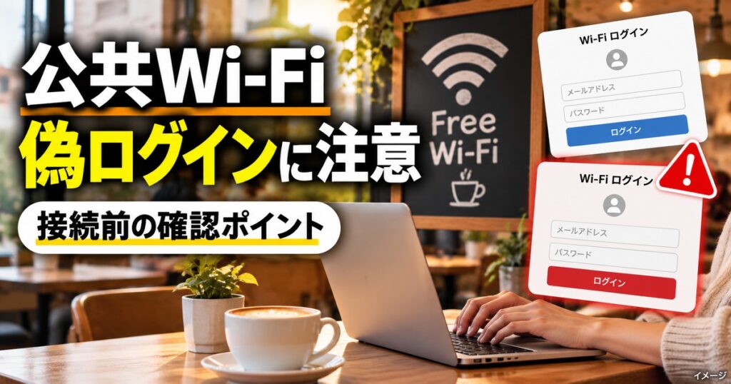 公共Wi-Fiの偽ログイン画面に注意｜Microsoftが警告した手口と対策の記事用イメージ