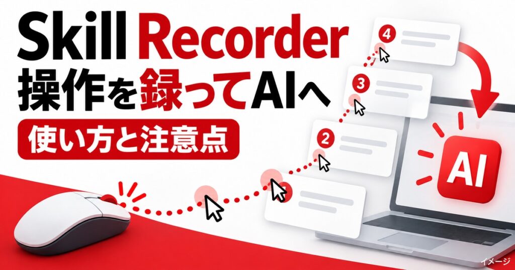 Skill Recorderとは？PC操作を録画してAIに任せる使い方と料金の記事用イメージ