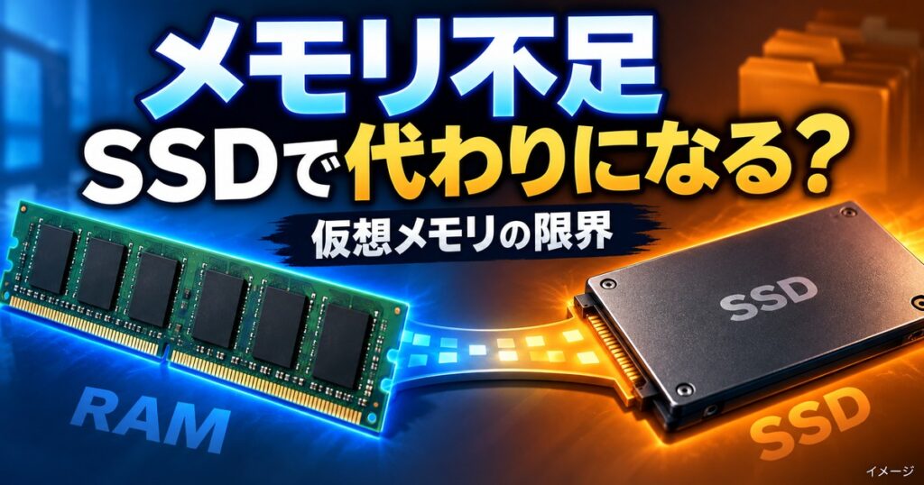 メモリ不足はSSDで代用できる？キオクシア新技術と仮想メモリの限界の記事用イメージ