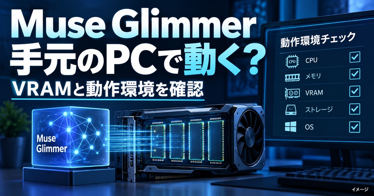 Muse Glimmerとは?必要なVRAMと自分のPCで動くかを解説の記事用イメージ