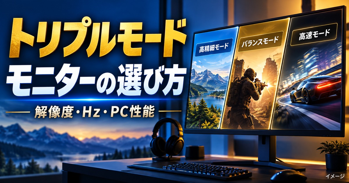 トリプルモードのゲーミングモニターとは？500Hzに必要なPCスペックを解説の記事用イメージ