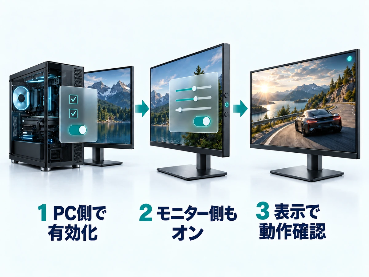 G-SYNCを使うための3つの設定ステップ