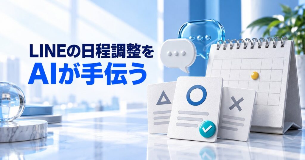 LINE日程調整エージェントとは？使い方・できること・使えない時の確認点