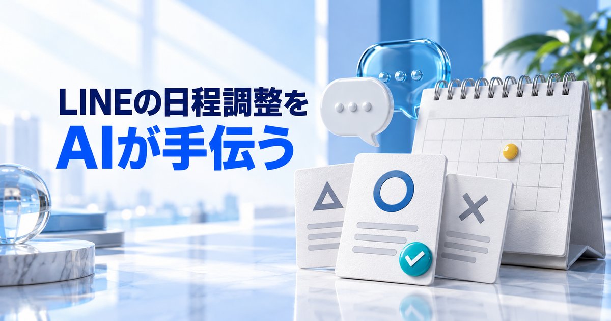 LINE日程調整エージェントとは？使い方・できること・使えない時の確認点