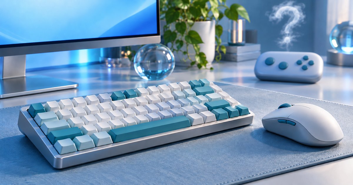 めっちゃカメレオンのパソコン版の操作はキーボードとマウスが基本であることを表すイメージ図