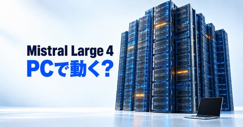 Mistral Large 4とは？料金・日本語・PCで動くかを解説
