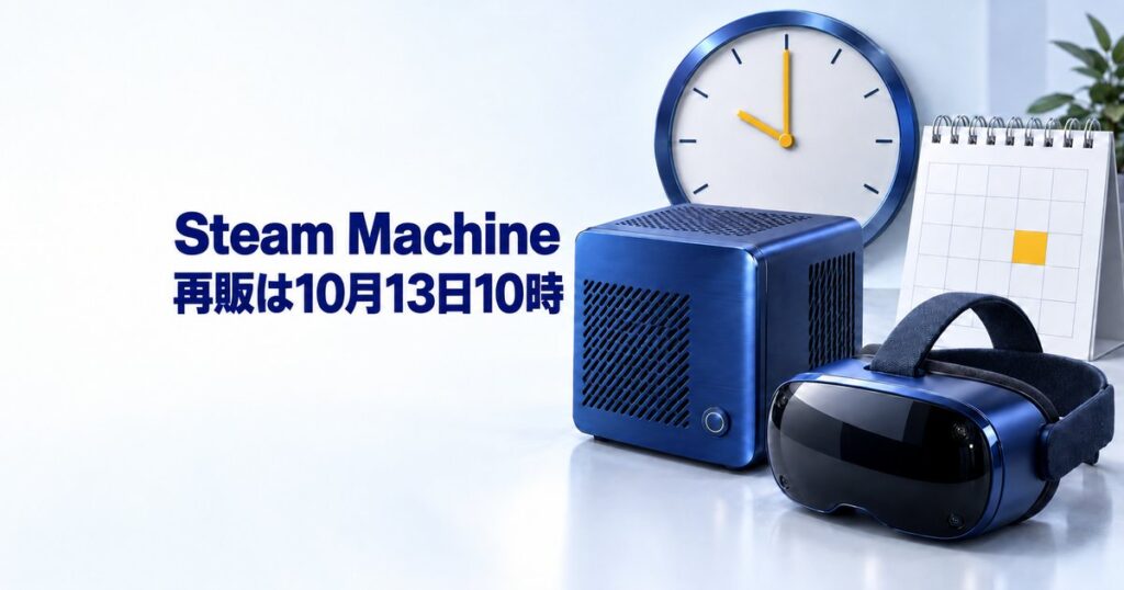 Steam Machine再販は10月13日10時｜価格と買い方・売り切れ対策