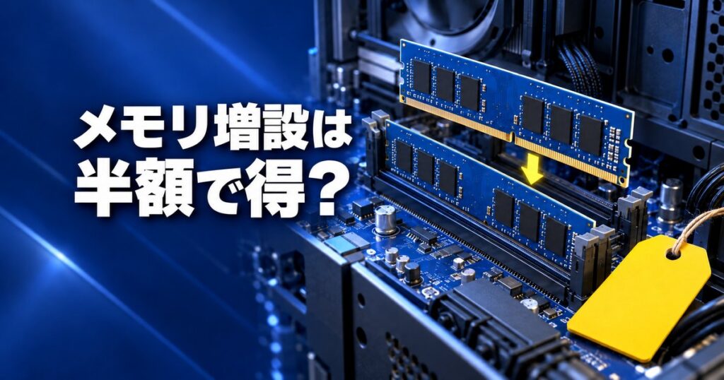 ドスパラのメモリ増設は半額で得？高騰中のDDR5市場価格と比べた結論