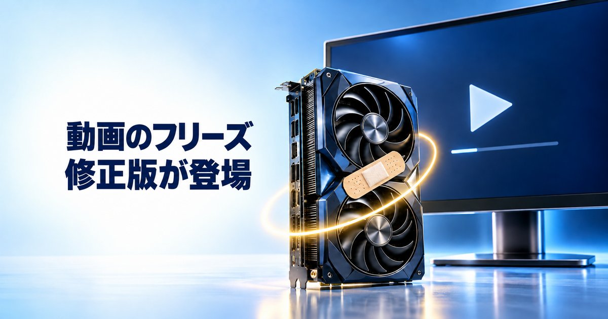 GeForce ホットフィックス 621.12|動画再生のフリーズと黒画面を修正