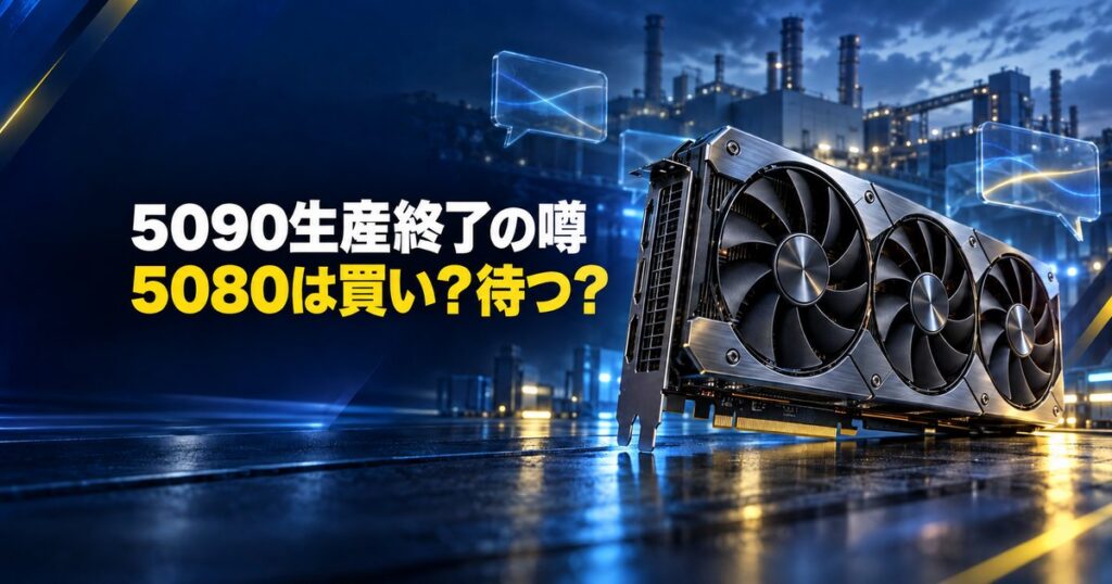 RTX 5090生産終了は本当？5080は買いか24GB版を待つか価格予想で解説